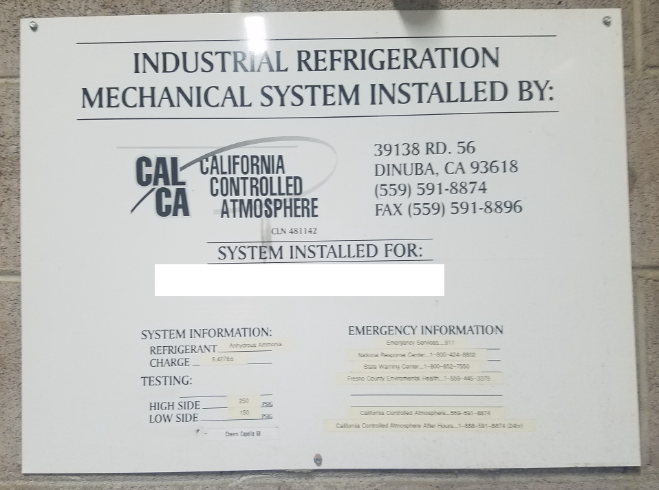 [1] Specifically, ANSI/IIAR 22014 Ch. 6.15 “Signage”